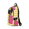 Yellow Polka dot Fabric Backpack
